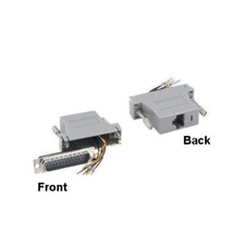LOT10 DB25 Male to RJ-45(8P8C) Female Modular Adapter Converter Serial Gray picture