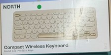 North Compact Round Key Wireless Keyboard - Beige picture
