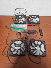 4x CORSAIR Air Series 120mm PC Case Fans w/ Fan Hub/Controller/Hardware - TESTED picture