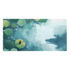 Watercolor Frog Crocodile Pond Gaming Mouse Pad XL Extended Desk Mat Non-Slip picture