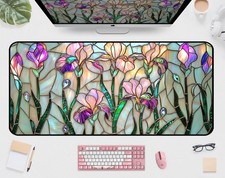 Colorful Flower Desk Mat Mouse Pad XXL, Plant Extended Large Game Mouse Pads,... picture