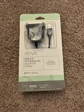 Ativa® USB to Parallel Printer Adapter Cable, 6' picture