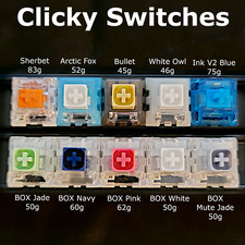 CLICKY Mechanical Keyboard Switch Tester Sample Pack - INK, Sherbet, BOX, + MORE picture