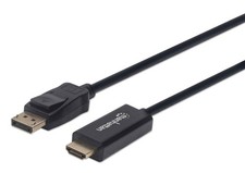 Manhattan DisplayPort 1.2 to HDMI Cable, 4K@60Hz, 1m, Male to Male, DP With Latc picture