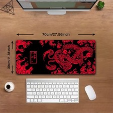 Gaming Mouse Pad Featuring a Japanese Minimalist Design with Two Dragons Inter picture