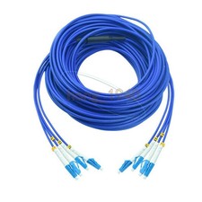 30M Indoor Armored Cable Single-Mode LC-LC 4 Strand 9/125 Fiber Optic Patch Cord picture