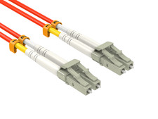 2m OM2 LC to LC UPC Duplex Corning Fiber Optic Cable MultiMode 50/125 OFNR Ra... picture
