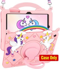 Case for Galaxy Tab A9 Plus - Cute Cartoon Unicorn with Rotating Stand & Strap picture
