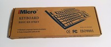 NEW iMicro KB-US819EB Basic USB English Keyboard Black Standard picture