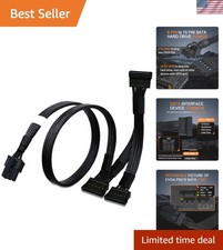 SATA Power Cable for EVGA PSUs, 6 Pin to 3X 15 Pin SATA Hard Drive Adapter Sl... picture