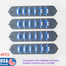 4PCS Fiber Optical Adapter Panel 6 LC Duplex Blue Compatible CORNING CCH-CP12-A9 picture