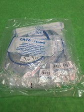 Ultra Slim CAT 6 UTP Blue Patch Cable 28AWG RJ45 Network 3 feet NEW LOT 10 PCS picture