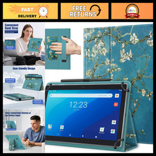 Universal 10.1 Inch Tablet Case, Stylish Apricot Blossom Design, Slim & Durable picture
