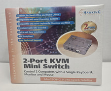 Vtg Hawking Technology CS142 2-Port Mini KVM switch SEALED picture