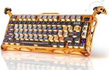 GravaStar Mercury K1  Pro Gaming Keyboard Full Aluminum Frame Battle-Worn Yellow picture