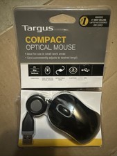 Targus Compact Retractable USB wired Mouse AMU75US  Mouse PC MAC  - Sealed NEW picture
