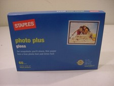 NEW - STAPLES PHOTO PAPER GLOSS 60 SHEETS 4X6 ITEM # 648177 picture