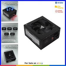 ATX Power Supply 600W 120mm Fan Dual PCIe SATA Molex Non-Modular Desktop Gaming picture