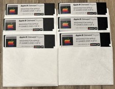Vintage Apple iii 3 Computer Washington Pi Games 6 Disk Retro Pack picture