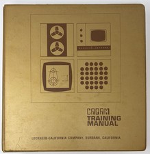RARE Vintage 1980 IBM Lockheed CADAM Training Manual Binder Book CAD/CAM READ picture