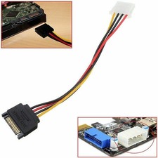 5 x Male Female 4-pin Power Drive Adapter adaptor Cable to Molex IDE SATA 15-pin picture