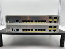Lot of 2 Cisco WS-C3560CG-8PC-S Gigabit Compact 8-Port Switch w/ 1x GLC-SX-MM-A picture