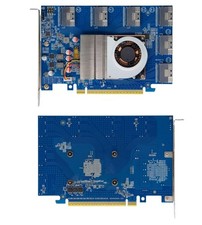 PLX88096 Expansion Card PCIe 4.0 x16 TO 6*SFF-8654 SlimSAS 12*NVMe U.2 US picture