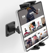 JUBOR Tablet Wall Mount, 360° Rotation Holder 4.7-12.9 Inch, Black picture
