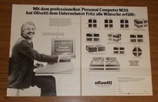 Rare Advertising OLIVETTI M20 Personal Computer #2 1983 picture