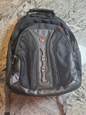 Wenger Legacy Notebook Backpack Swiss Gear Black Gray Laptop Carry On 18” picture