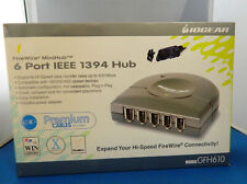 IOGEAR 6-Port 6-pin Compact FireWire-400 Hub with AC Adapter GFH610 IEEE 1394 picture