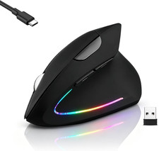 Wireless Bluetooth Ergonomic Vertical Mouse, Rechargeable Silent Slim Laptop picture