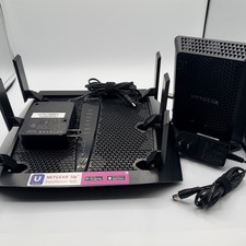 NETGEAR Nighthawk X6S AC4000 Tri-Band Wi-Fi Router And NETGEAR CM700 Cable Modem picture