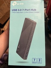 TP-Link UH720 USB 3.0 7-Port Hub w/ 2 Smart Charging Ports 12V/4A New Sealed picture