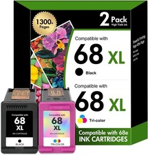2 pack HP 68XL black/color combo cartridges for HP 6155e 6555e etc Toner Bank picture