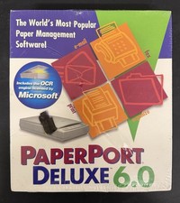 Vintage 1990 NOS PaperPort Deluxe by Visioneer Inc Windows 95 NT Factory Sealed picture