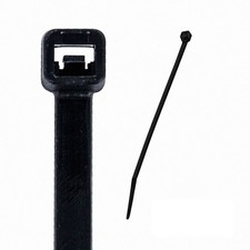 6 Inch Nylon UV Resistant Cable Wire Zip Tie 50 lbs - Black 200 Pack Lot Pcs Qty picture