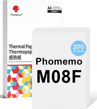 Phomemo Duplex Thermal Paper A4 for M08F M832D M832 M834, 210x297mm 200Pcs picture