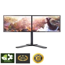 Dual Samsung HP LCD Widescreen Monitor FHD 1080p Stand Cable 22