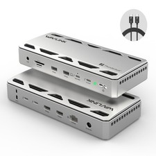 Thunderbolt 5 Docking Station Dual Monitor Hub DisplayLink Dock MAX 140W PD RJ45 picture