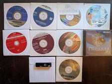 Lot of 10 Vintage Windows OEM CD-R Software -WinXP, Money, Office, Encarta, etc. picture