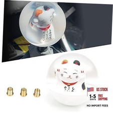 RYANSTAR Universal Acrylic Shift Head Cute Fortune Lucky Cat Ball Shift Round picture
