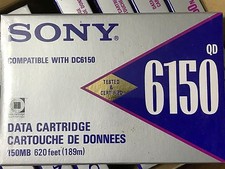 SONY QD6150 QD6150N Data Cartridge Backup Tape 150MB 189M 620FT Sealed NEW NOS picture