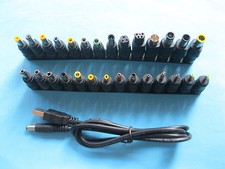 5 set 5.5x2.1mm Jack to 28 Plug Adapter with USB Cable Notebook Laptop Universal picture