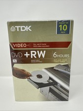 10 Pack - TDK DVD+RW 6 Hours 4x 4.7GB Rewriteable DVD Media - Brand New Sealed picture