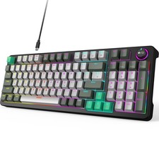 MOFII AK96 Mechanical Gaming Keyboard, Full Keys LED Backlit Gray & Black  picture