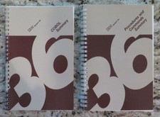 IBM System/36 COBOL Summary & Procedures and Commands Summary (Spiral) 2nd RARE  picture