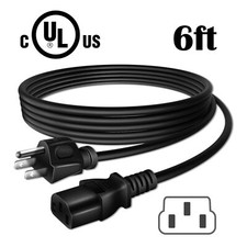 UL 6ft AC Power Cord For Epson PowerLite 2250U 2247U FHD WUXGA 3LCD Projector picture