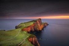 Landscape nature peninsula sea cliff coast neist point Custom Gaming Mat Desk picture