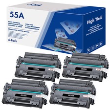 4Pack CE255A Toner Cartridge For HP 55A LaserJet Enterprise flow MFP M525c M525f picture